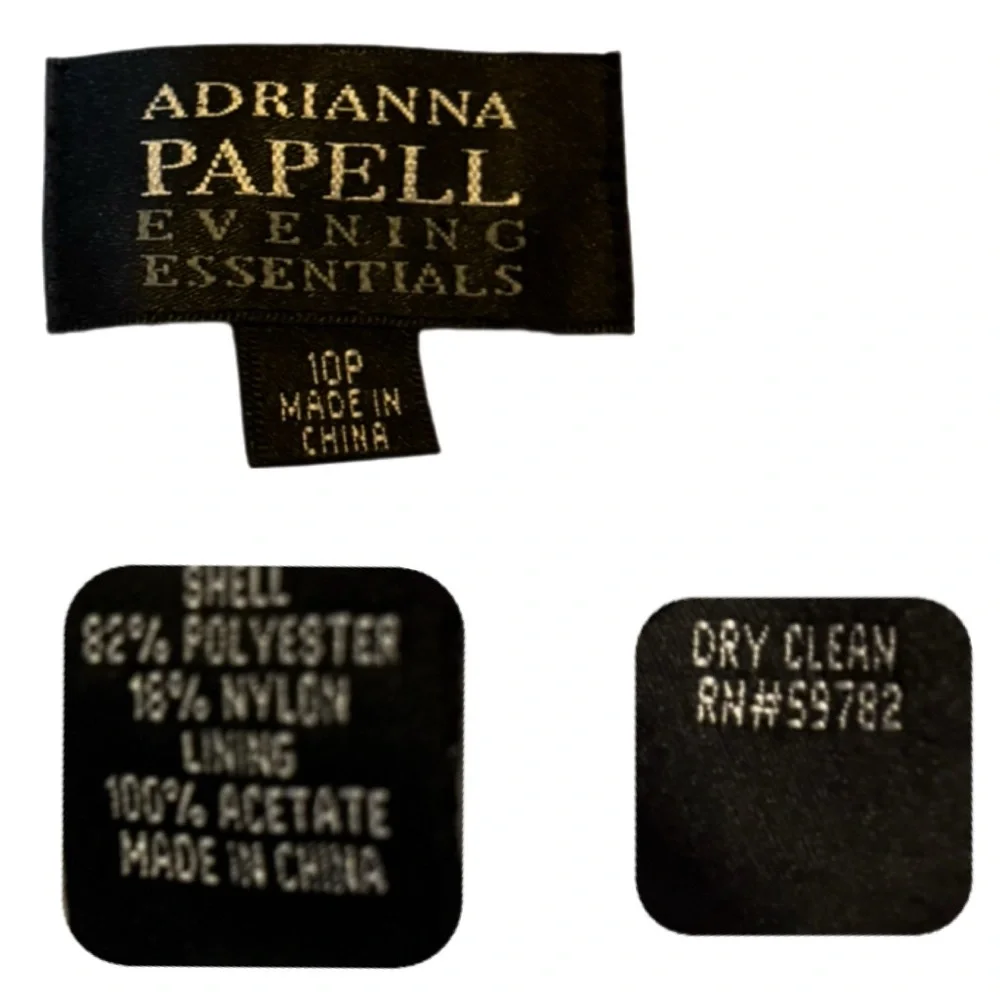 Adrianna Papell Evening Essentials Silver Metallic Ruffle Evening Jacket 10P - Picture 8 of 9